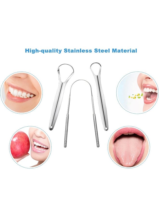 YLYL 3 PCS Metal Tongue Scraper, Tongue Scrapers for Adults, Stainless Steel Tounge Scrappers, Tounge Scraper, Portable Tongue Scrappers - Image 5